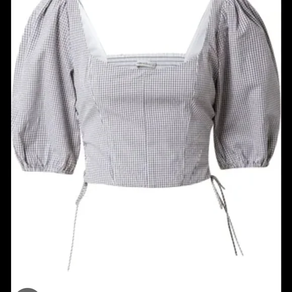 Abercrombie & Fitch Black and White Checkered Blouse - Picture 1 of 5